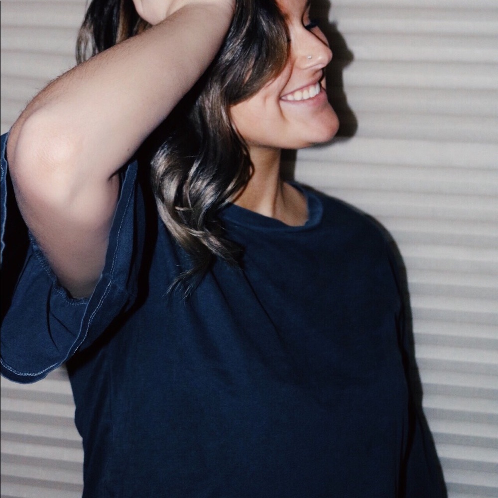 trendy grey top